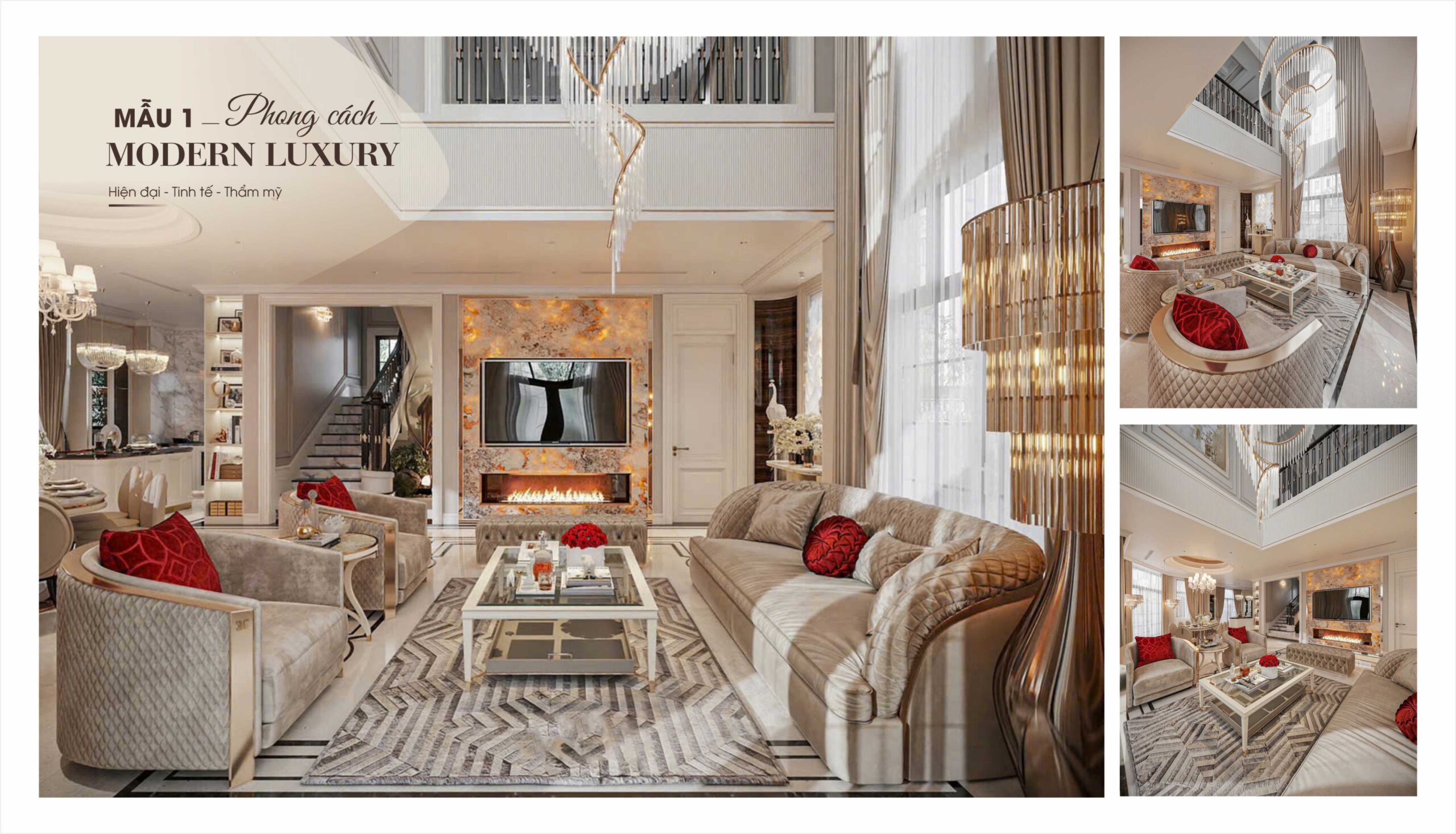 Mẫu 1 - Phong cánh Modern Luxury