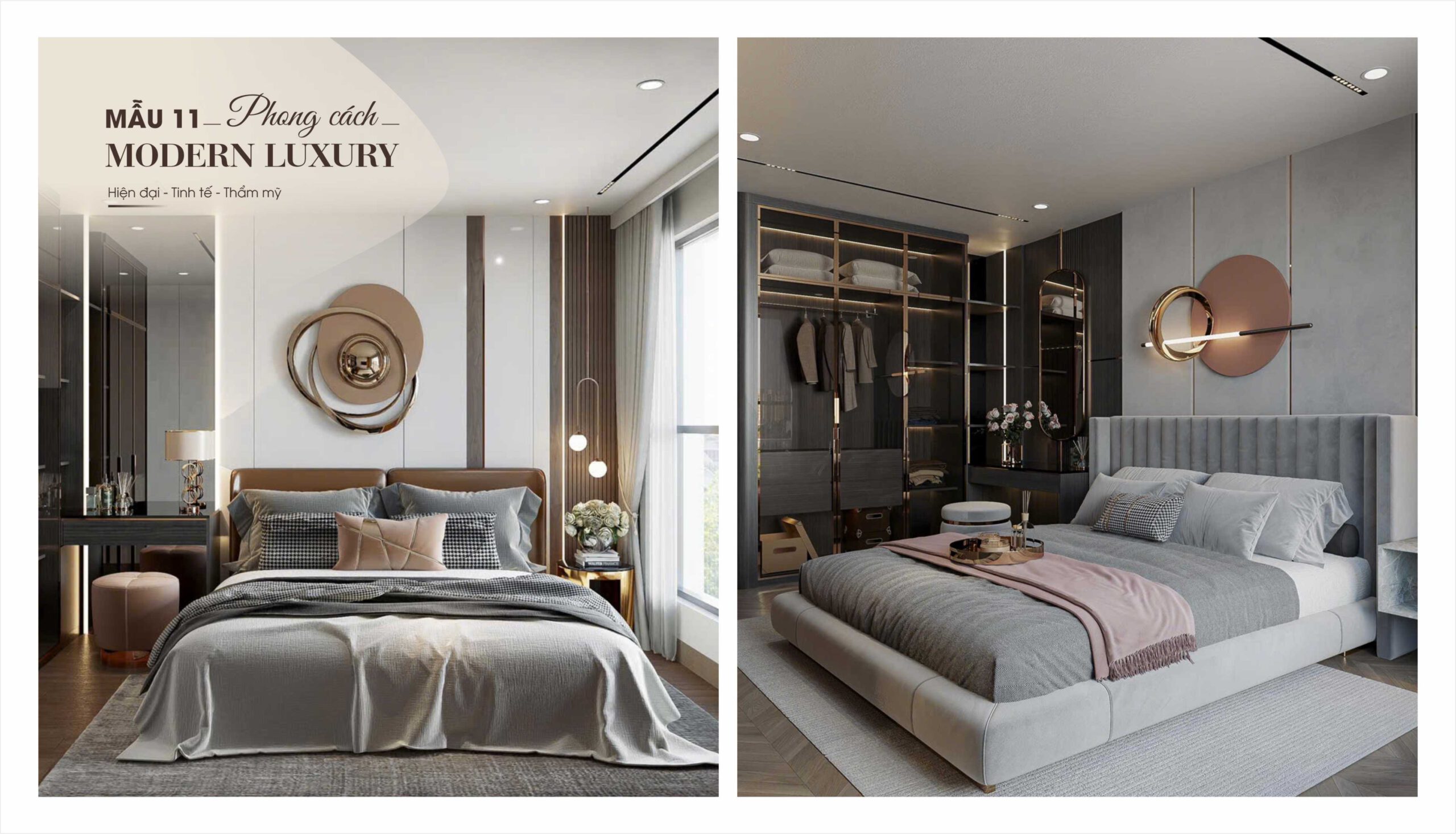 Phòng ngủ mẫu 11 phong cách Modern Luxury