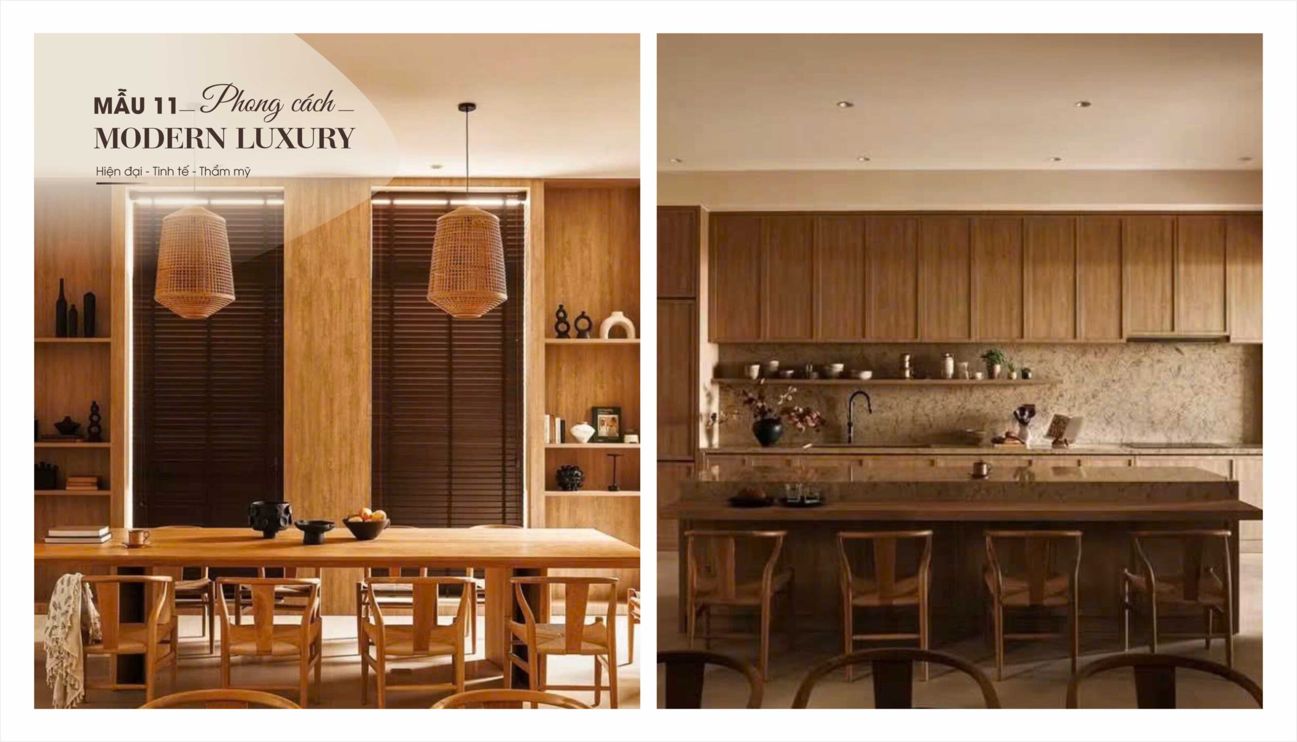 Phòng ăn mẫu 11 phong cách Modern Luxury