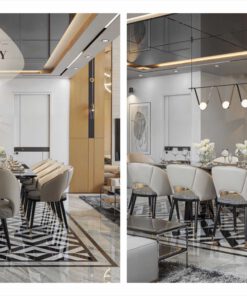 Phòng ăn mẫu 15 phong cách Modern Luxury