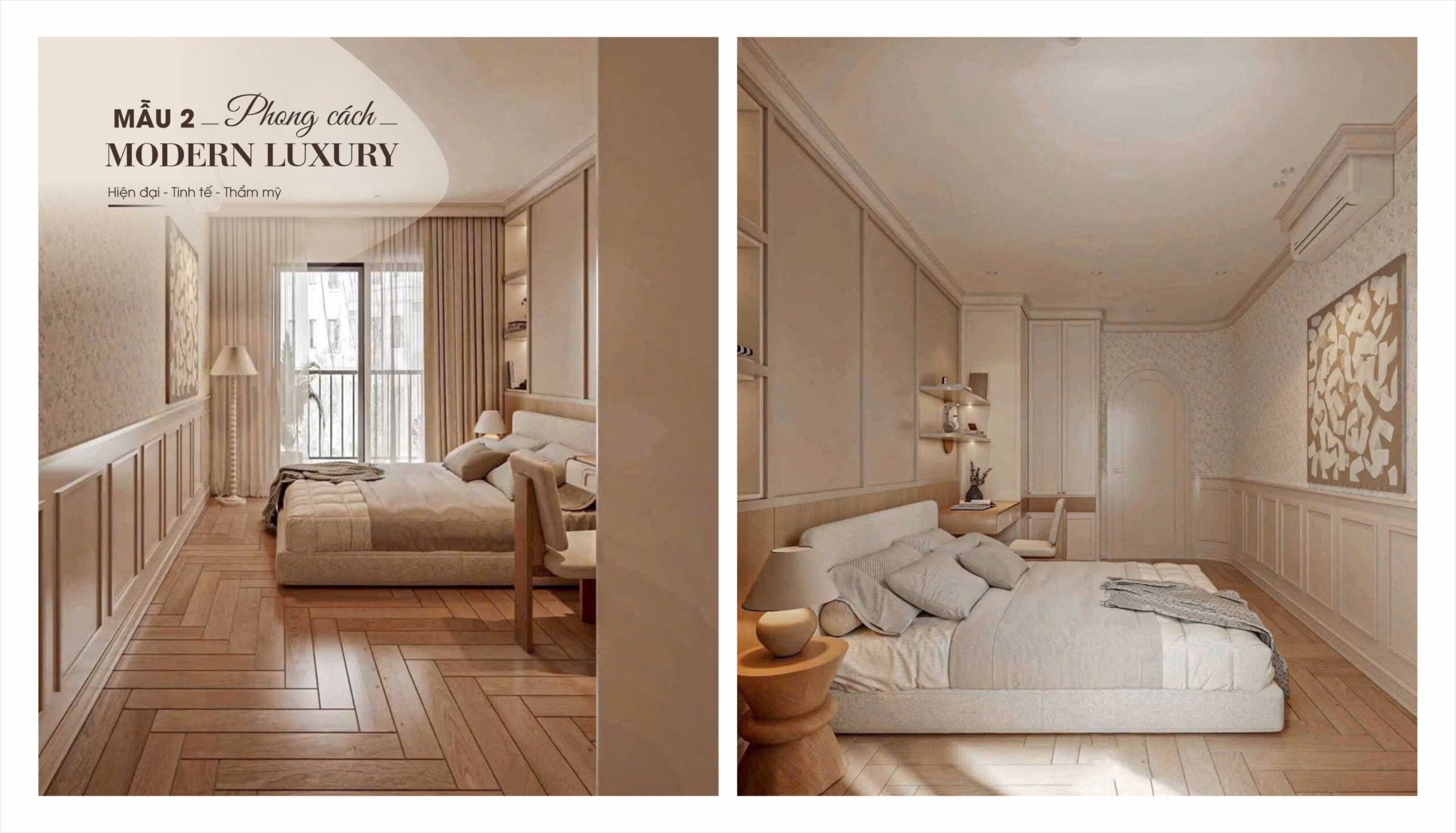 Phòng ngủ mẫu 2 phong cách Modern Luxury