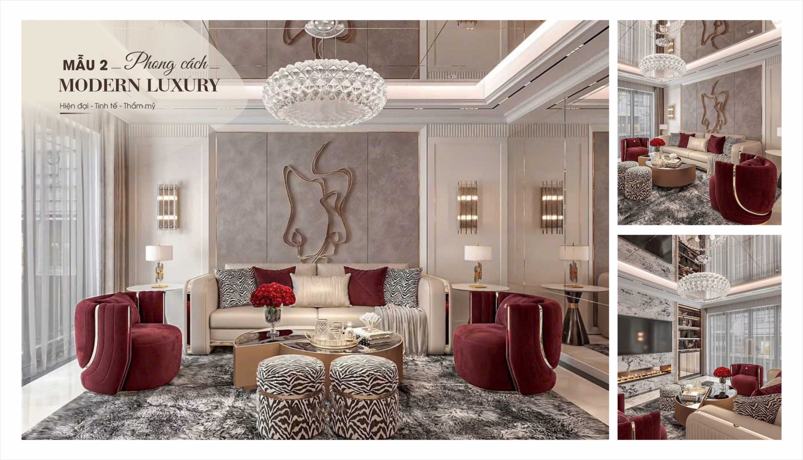 Mẫu 2 – Phong cánh Modern Luxury