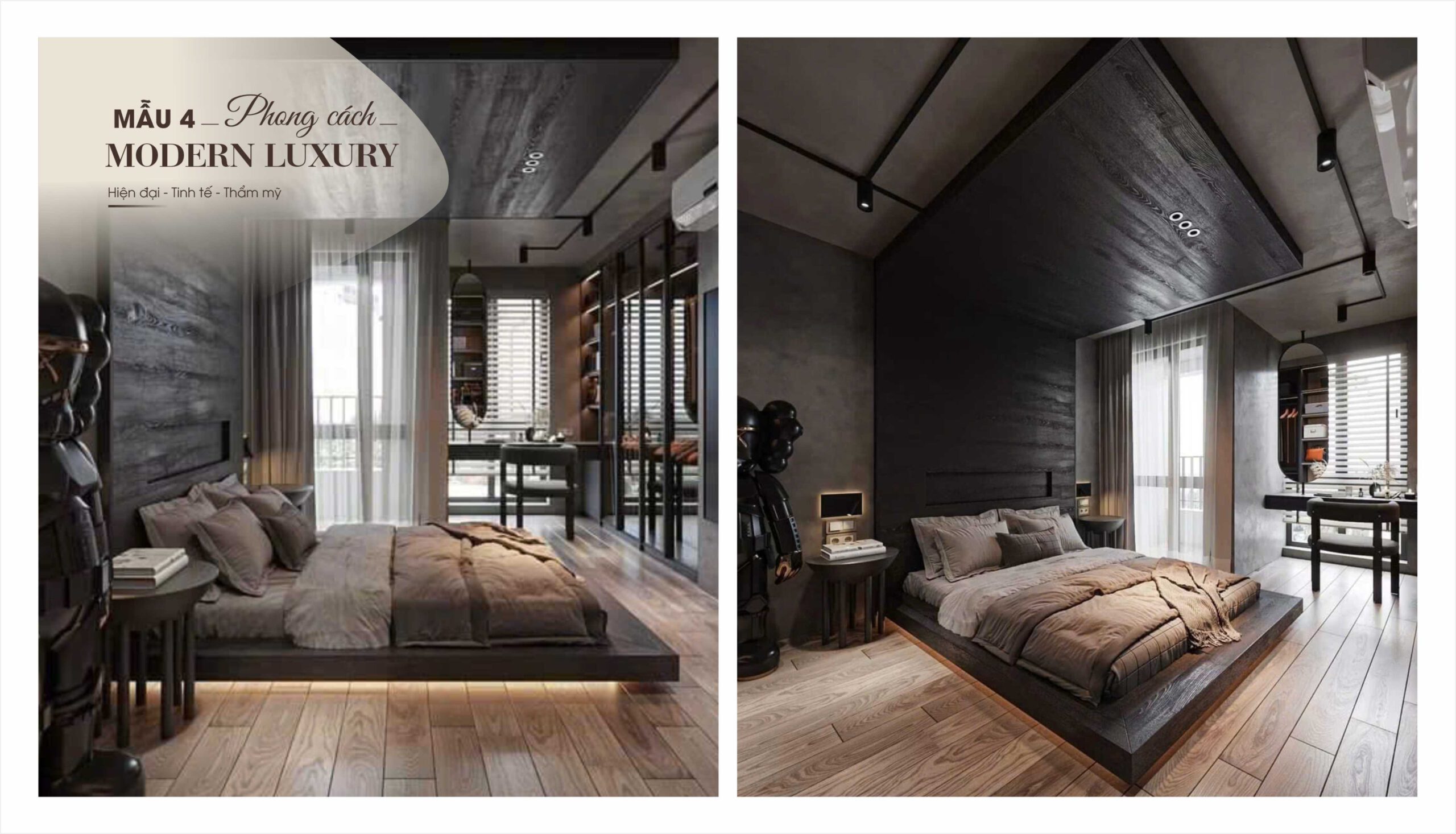 Phòng ngủ mẫu 4 phong cách Modern Luxury