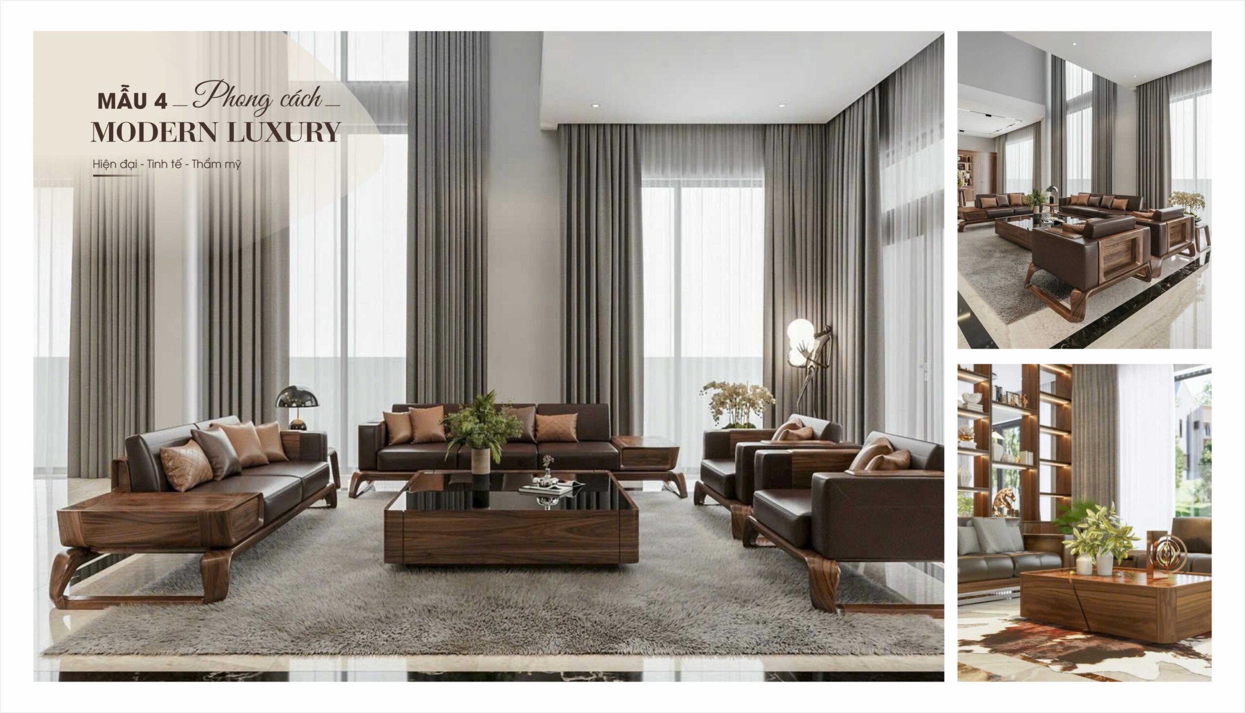 Mẫu 4 – Phong cánh Modern Luxury