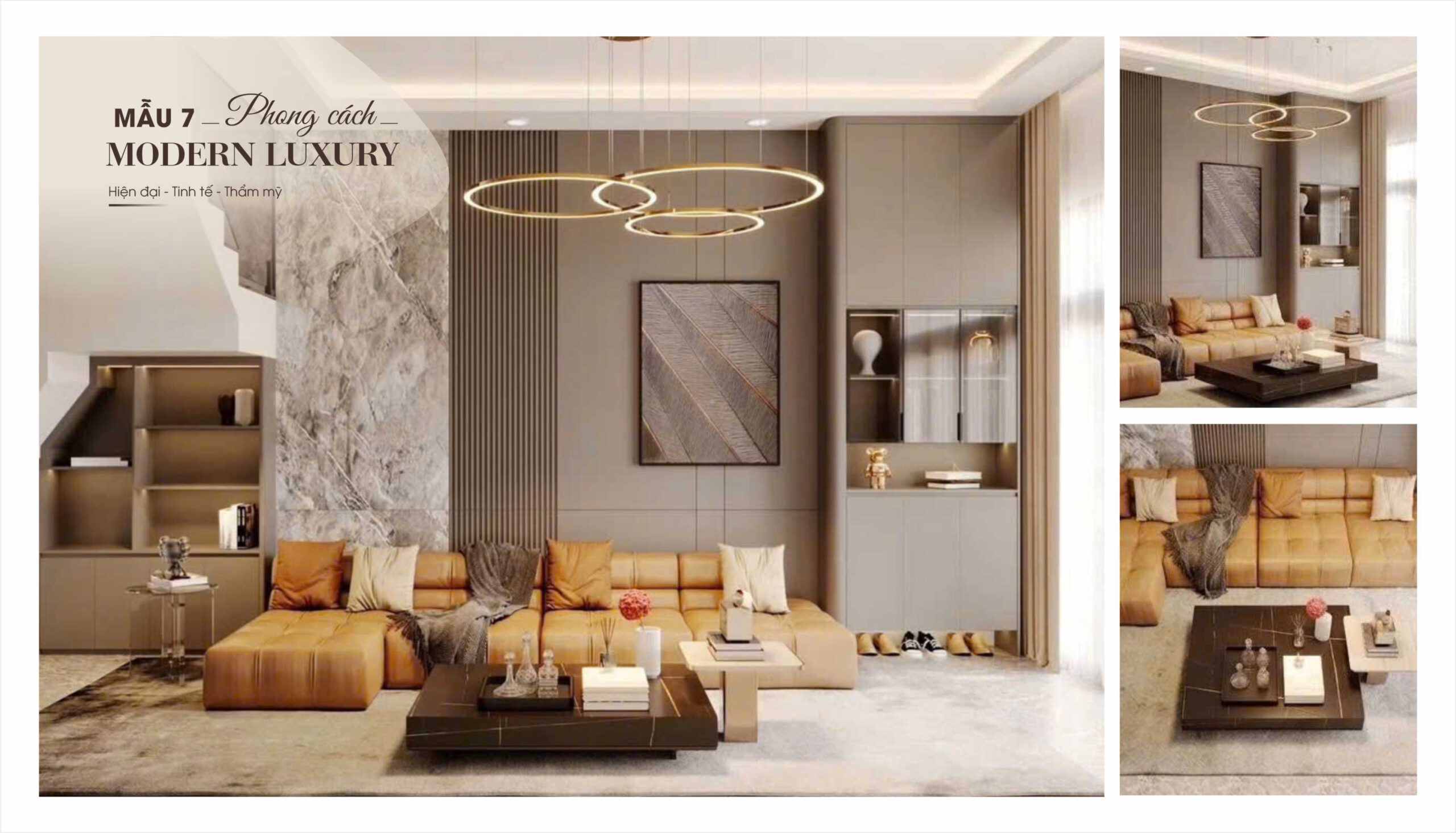 Mẫu 7 – Phong cánh Modern Luxury