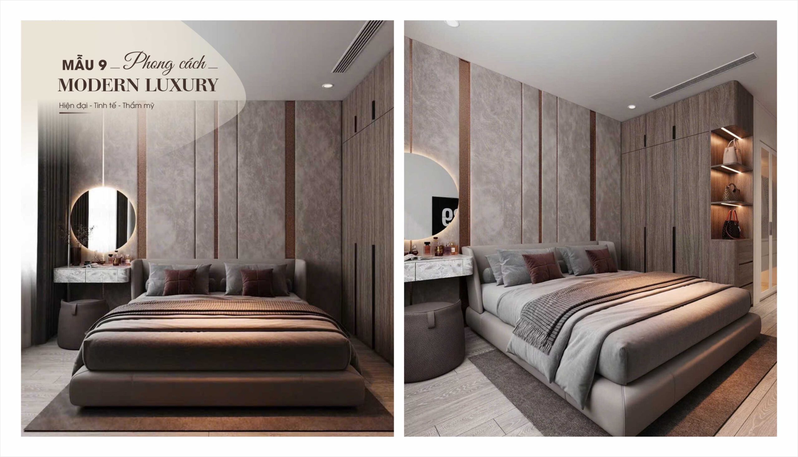 Phòng ngủ mẫu 9 phong cách Modern Luxury