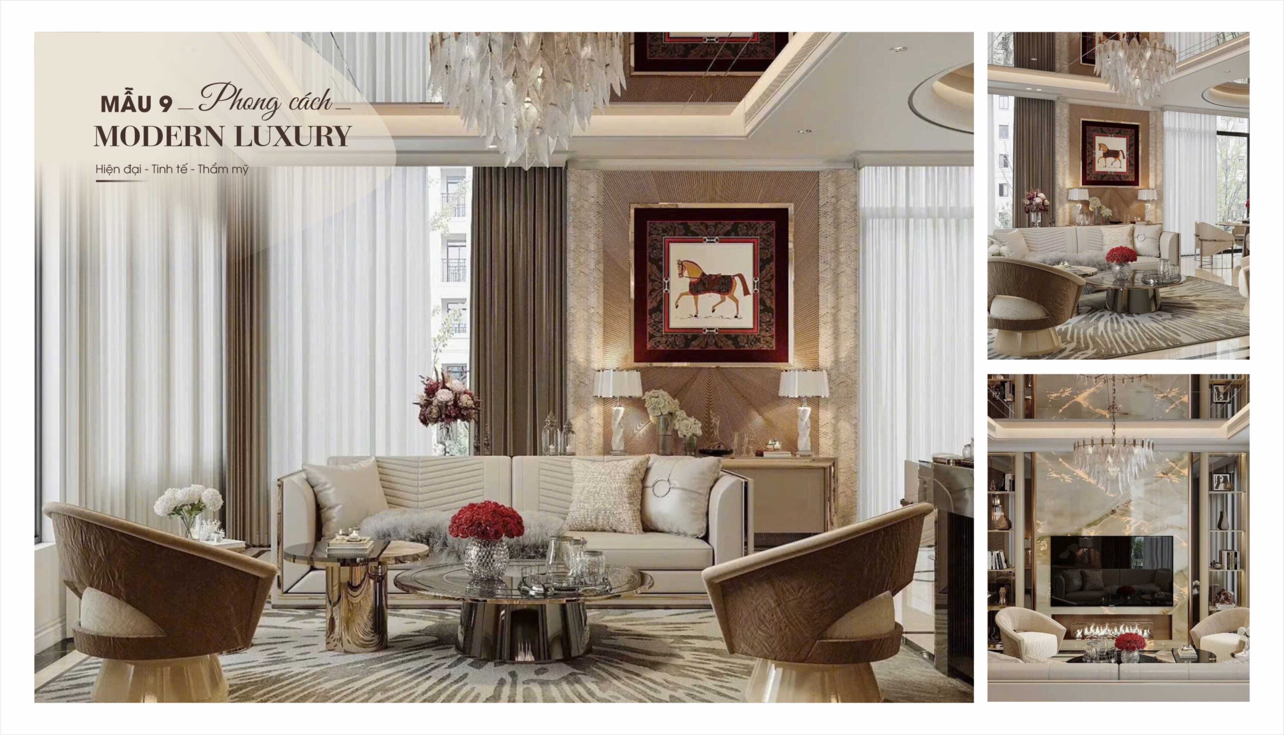 Mẫu 9 – Phong cánh Modern Luxury