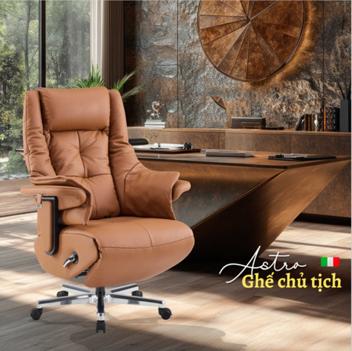 Ghế chủ tịch nhập khẩu Astro 2210 màu Tobacco - Mẫu 2