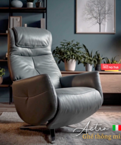 Ghế sofa thông minh massage da bò thật ASTRO-288 màu xám - Mẫu 3