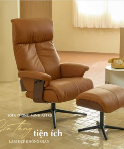 Ghế sofa đơn thư giãn Italia nhập khẩu ASTRO-331 màu Nomad Kem - Mẫu 4