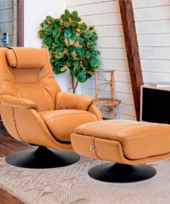 Ghế sofa lắc lư chỉnh cơ Italia nhập khẩu ASTRO-201 màu Tobacco - Mẫu 6