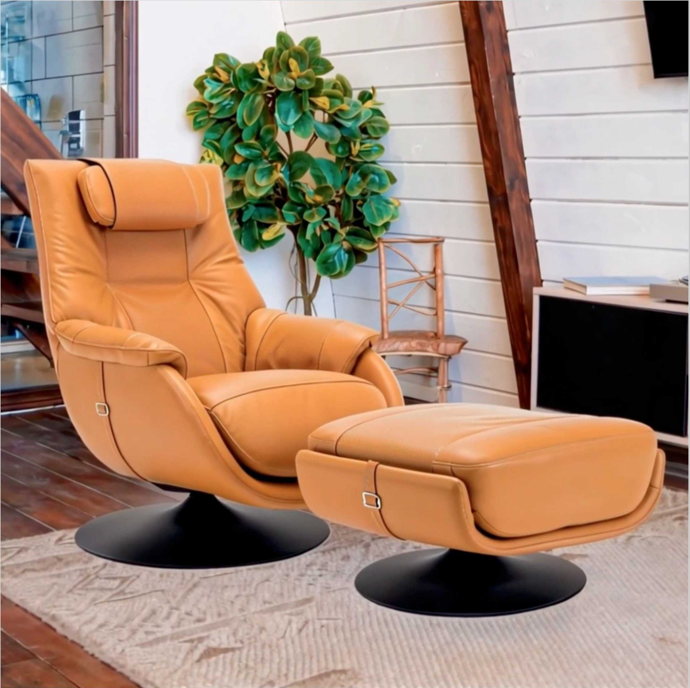 Ghế sofa lắc lư chỉnh cơ Italia nhập khẩu ASTRO-201 màu Tobacco - Mẫu 6