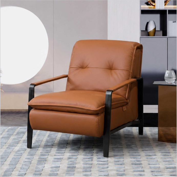Ghế sofa thư giãn da bò Ý Rose nhập khẩu màu nâu Cacao Brown - Mẫu 11