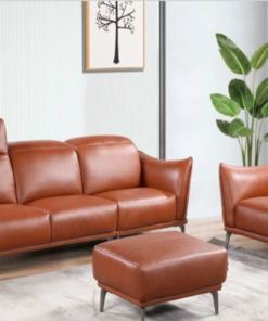 Bộ sofa da chất liệu da bò Ý dài 3,9m Divano L-1680A - Mẫu 1