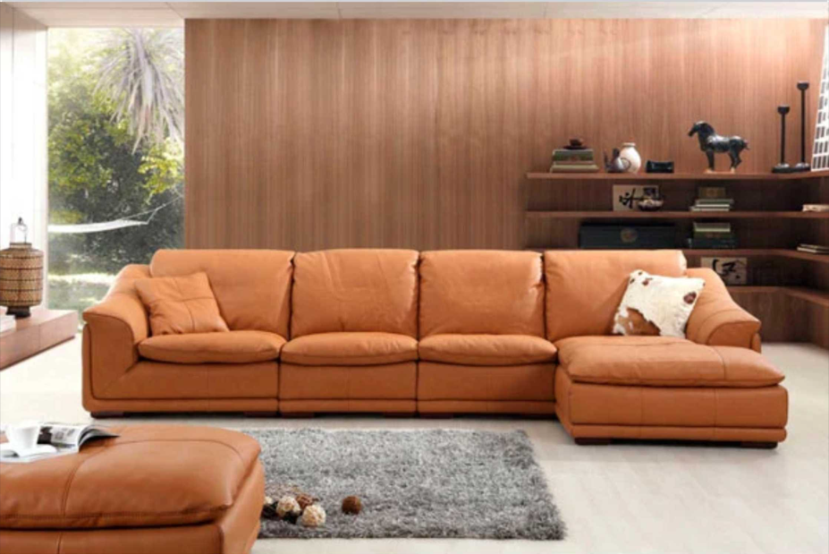 Bộ sofa thông minh da bò Italia Divano L-475 nhập khẩu đài 3,75m - Mẫu 2