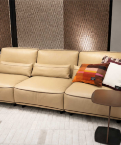 Sofa văng Sofia - Full 100% da bò thật Italy - Mẫu 4