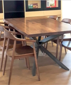 Bàn ăn gỗ óc chó xuất Nhật Walnut-08 dài 1,8m - Mẫu 12