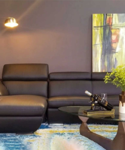 Ghế sofa góc da bò Ý nhập khẩu Divano L430 màu nâu Dark Brown - Mẫu 7