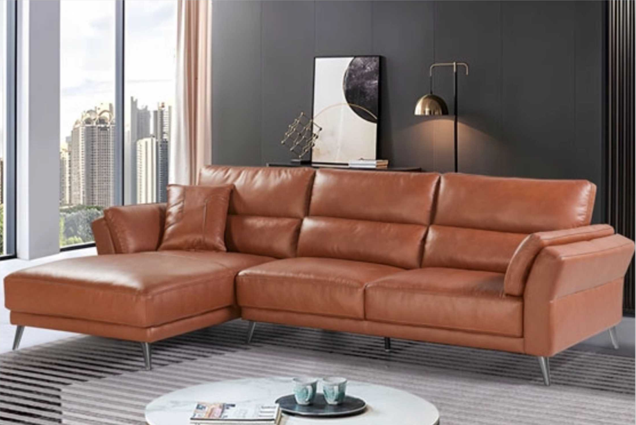 Ghế sofa góc chất liệu da bò Ý nhập khẩu Divano L-808 - Mẫu 9