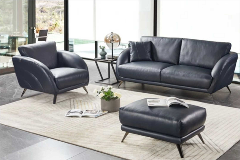Bộ sofa nhập khẩu chất liệu da bò Italia Divano S871 - Mẫu 12