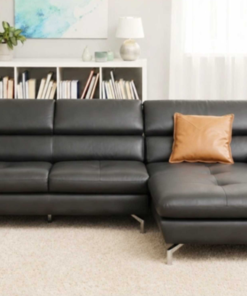 Ghế sofa văng da thật nhập khẩu Malaysia L2138 màu đen - Mẫu 20